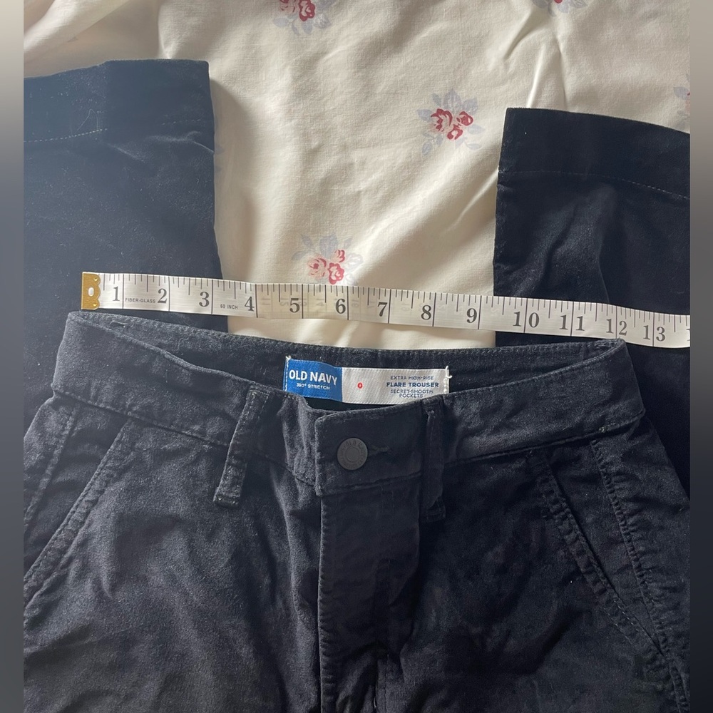 Old Navy velvet high rise bell bottoms